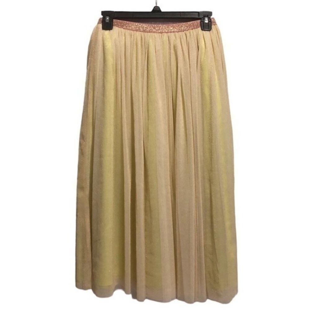 Truce Gold Metallic Mesh Skirt